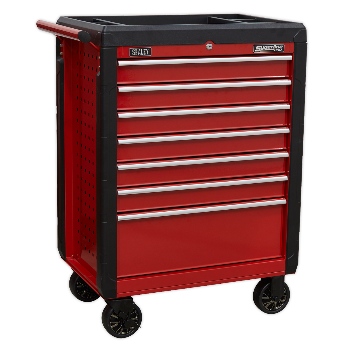 Superline PRO® Rollcab 7 Drawer - Red
