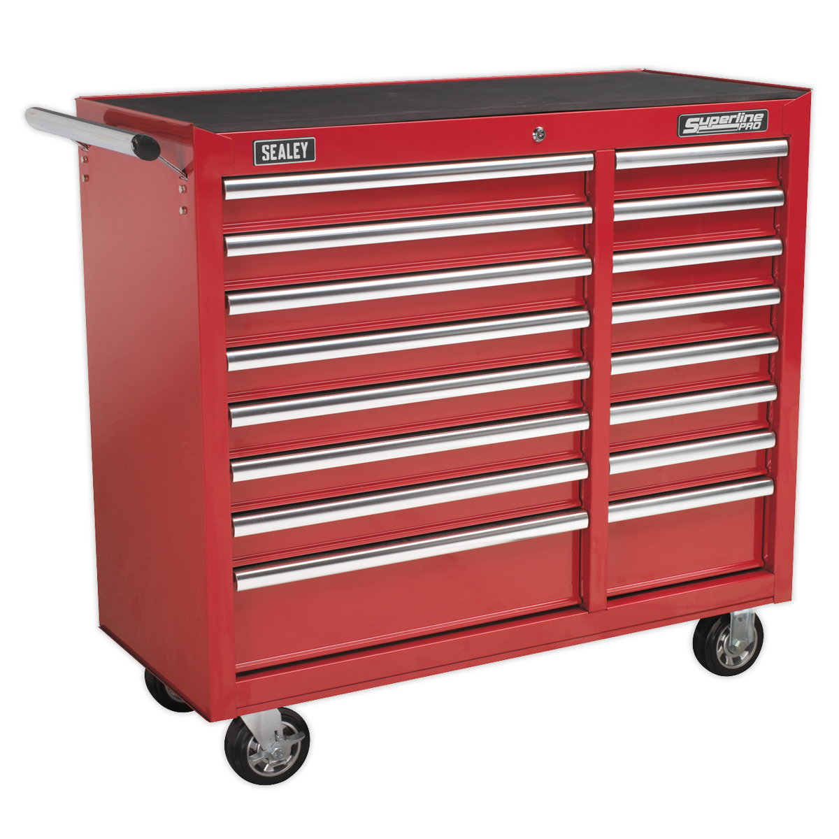 Superline PRO® Heavy-Duty Rollcab 16 Drawer - Red