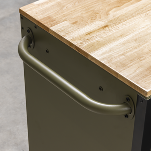 Superline PRO® Mobile Trolley with Wooden Worktop & Power Bar 10 Drawer 1320mm