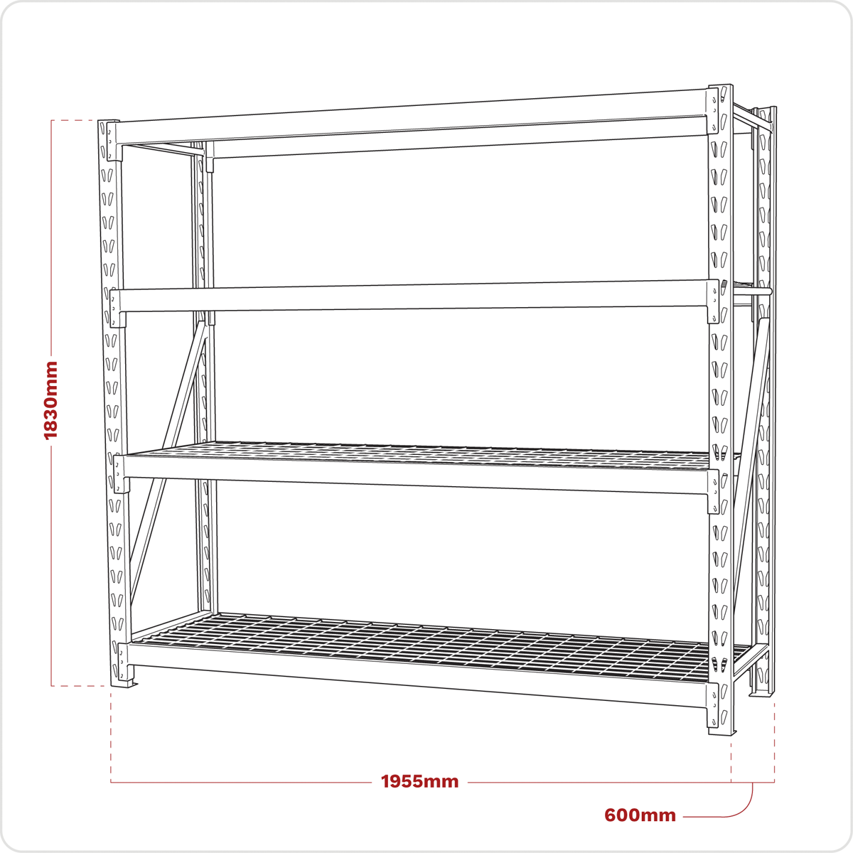 Heavy-Duty Racking Unit (Factory Refurbished)