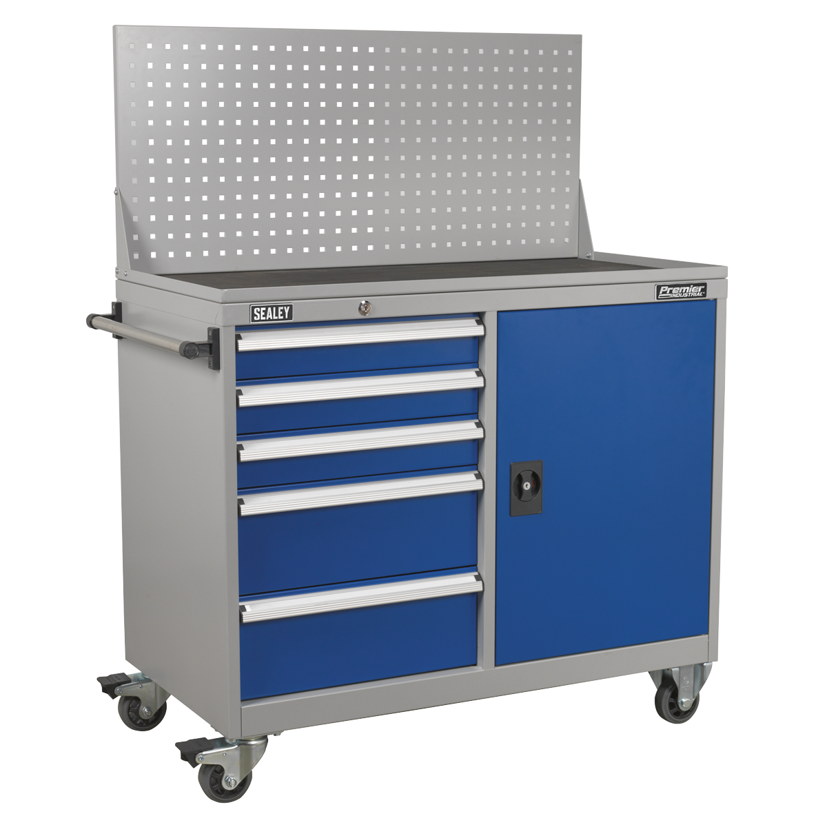 Premier Industrial™ Mobile Workstation with 5 Drawers & 1 Shelf