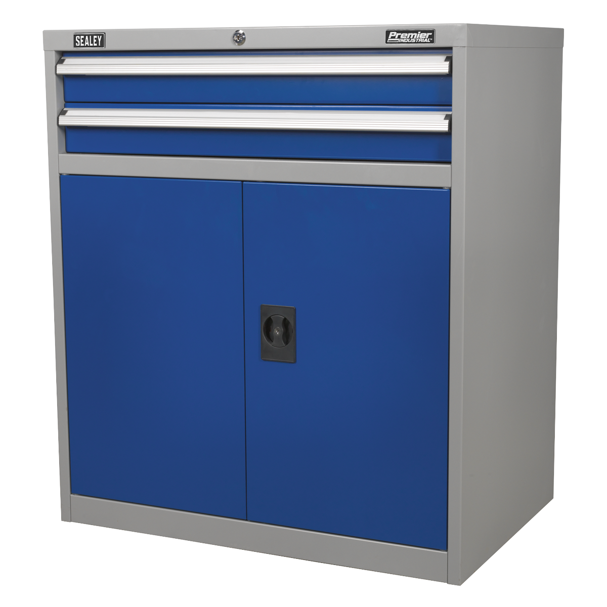 Premier Industrial™ Industrial Cabinet with 2 Drawers & 1 Shelf