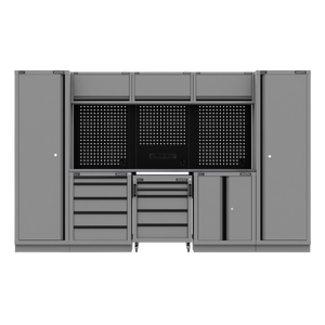 Superline PRO® Black Edition Storage System with Stainless Worktop 3.24m