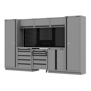 Superline PRO® Black Edition Storage System with Stainless Worktop 3.24m