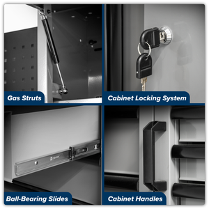 Superline PRO® Black Edition Storage System with Stainless Worktop 2.04m