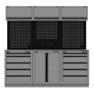 Superline PRO® Black Edition Storage System with Stainless Worktop 2.04m