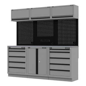 Superline PRO® Black Edition Storage System with Stainless Worktop 2.04m