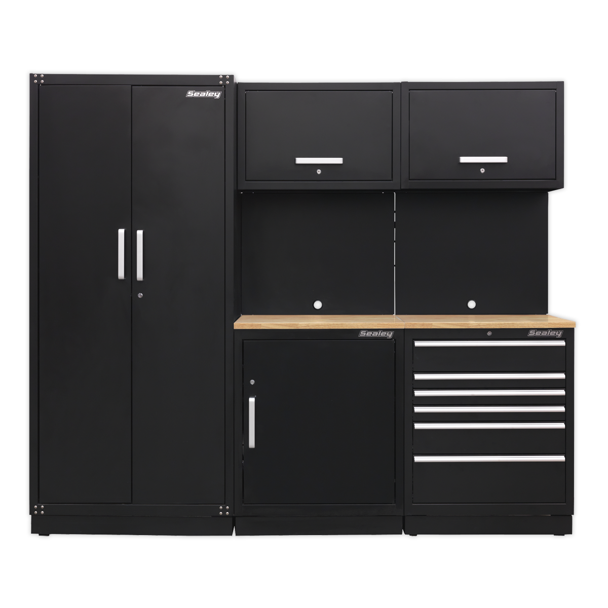 Premier™ Storage System with Hardwood Worktop 2.48m