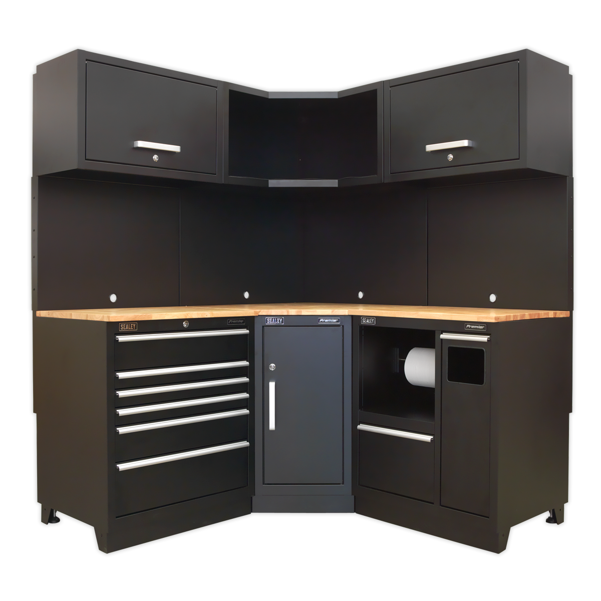Premier™ Corner Storage System with Hardwood Worktop 1.71m