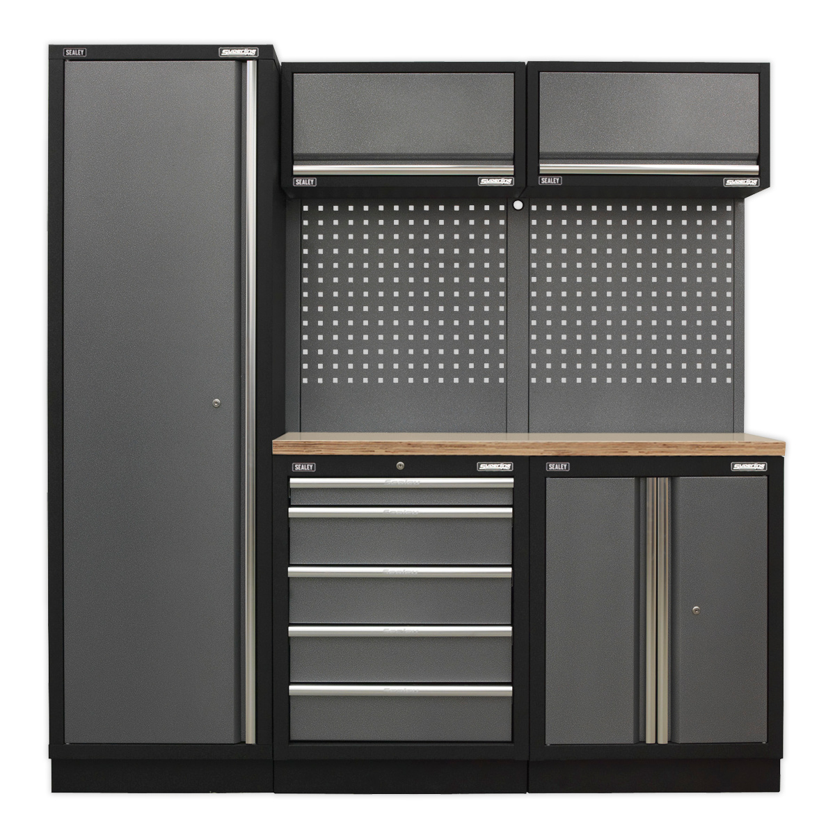 Superline PRO® Storage System with Wood Worktop 1.96m