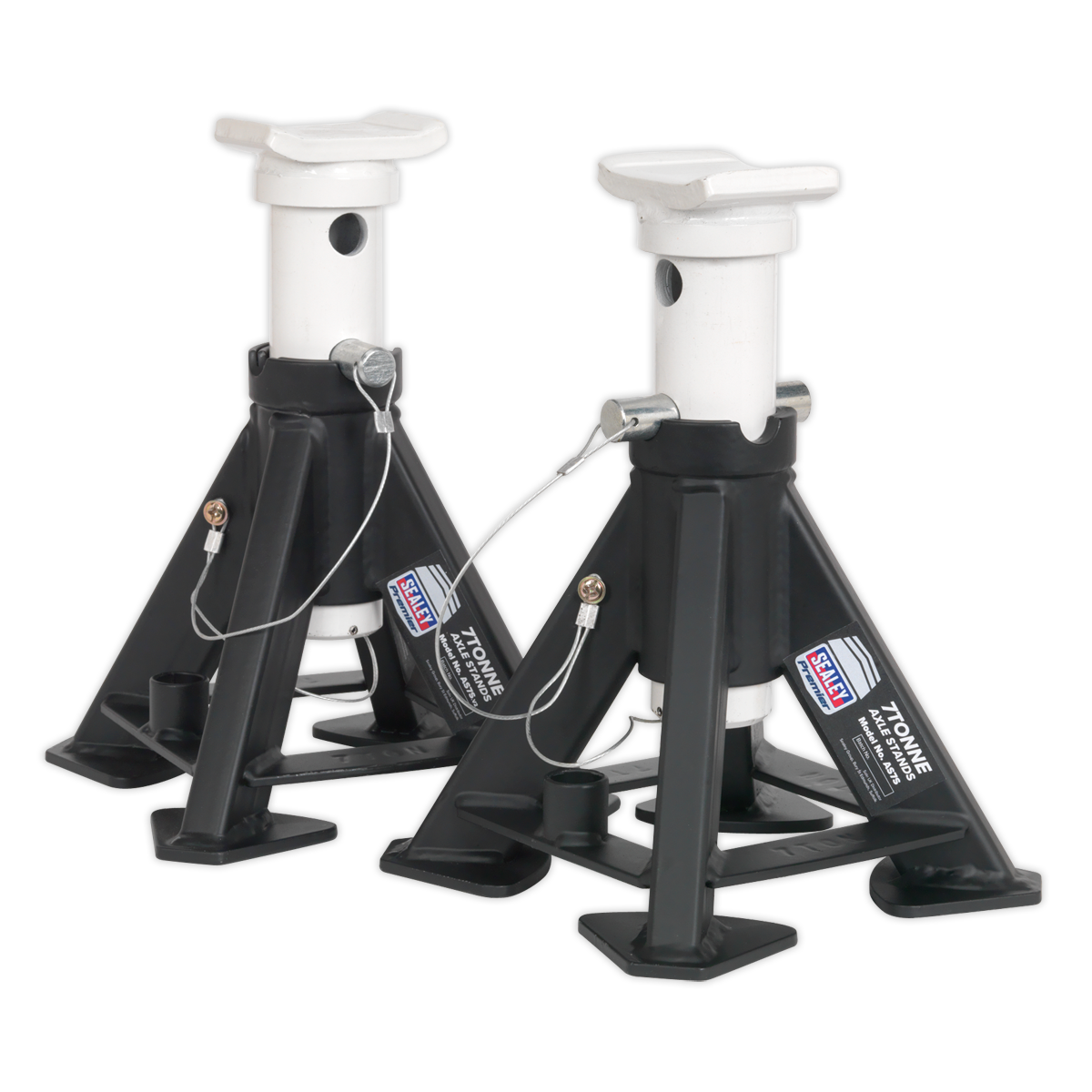 Premier Short Axle Stands, 7 Tonne Capacity per Stand, White (AS7S)