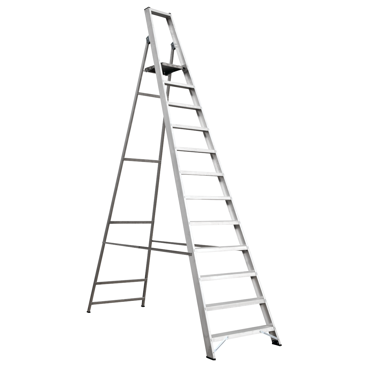 Industrial Step Ladder 12-Tread Aluminium - EN 131