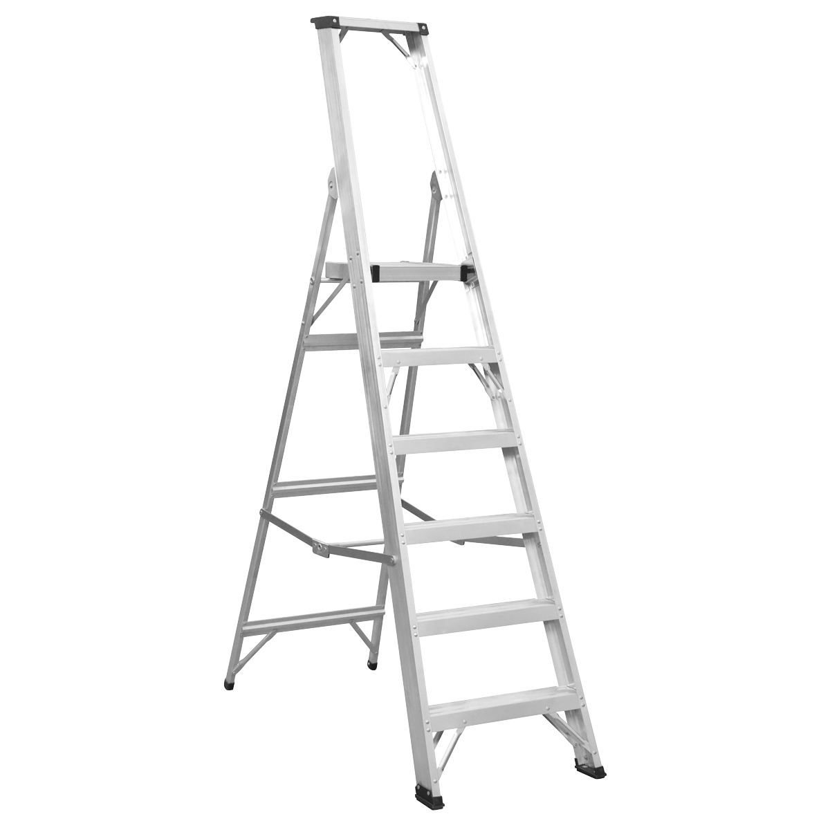 Industrial Step Ladder 6-Tread Aluminium - EN 131