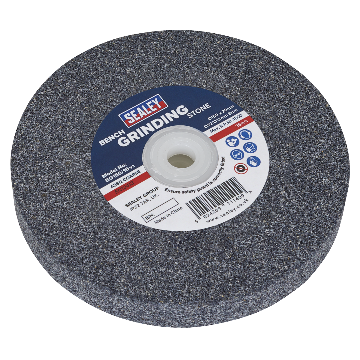 150 x 20mm Grinding Stone 32(13)mm Bore - A36Q Coarse