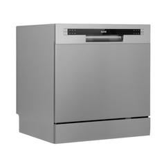 Baridi DH87 8 Litre Compact Table Countertop Dishwasher with 8 Place Settings & 6 Programmes Silver