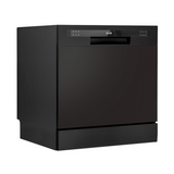 Baridi Compact Tabletop 8L Dishwasher with 8 Place Settings - Black - A