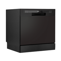 Baridi DH88 8 Litre Compact Table Countertop Dishwasher with 8 Place Settings & 6 Programmes Black