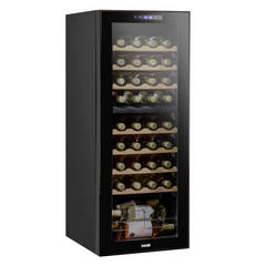 Dellonda DH91 36 Bottle Dual Zone Wine Cooler Fridge with Digital Touchscreen Controls and LED Light Black