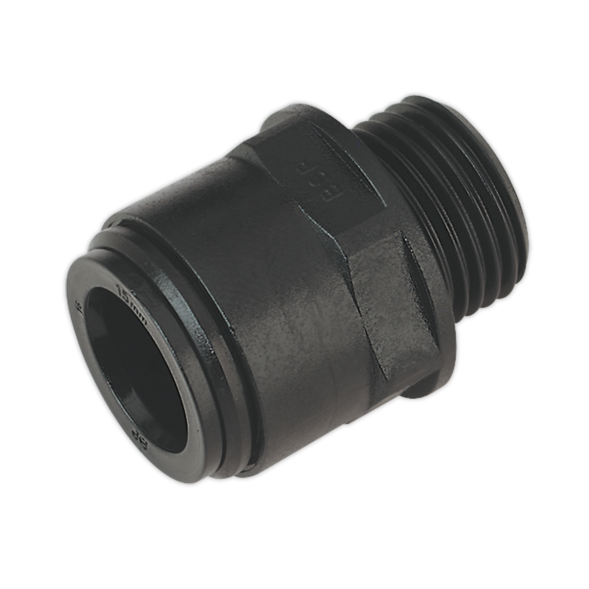 John Guest® Straight Adaptor 15mm x 1/2"BSP - Pack of 2