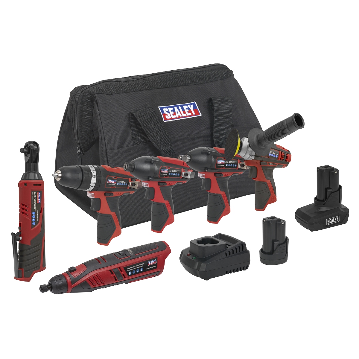 6 x SV12 Series Cordless Power Tool Kit 12V - 2 Batteries