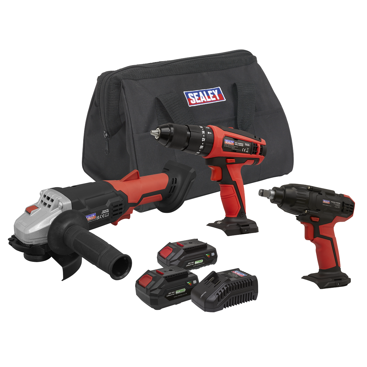 3 x SV20 Series Cordless Tool Combo Kit 20V - 2 Batteries