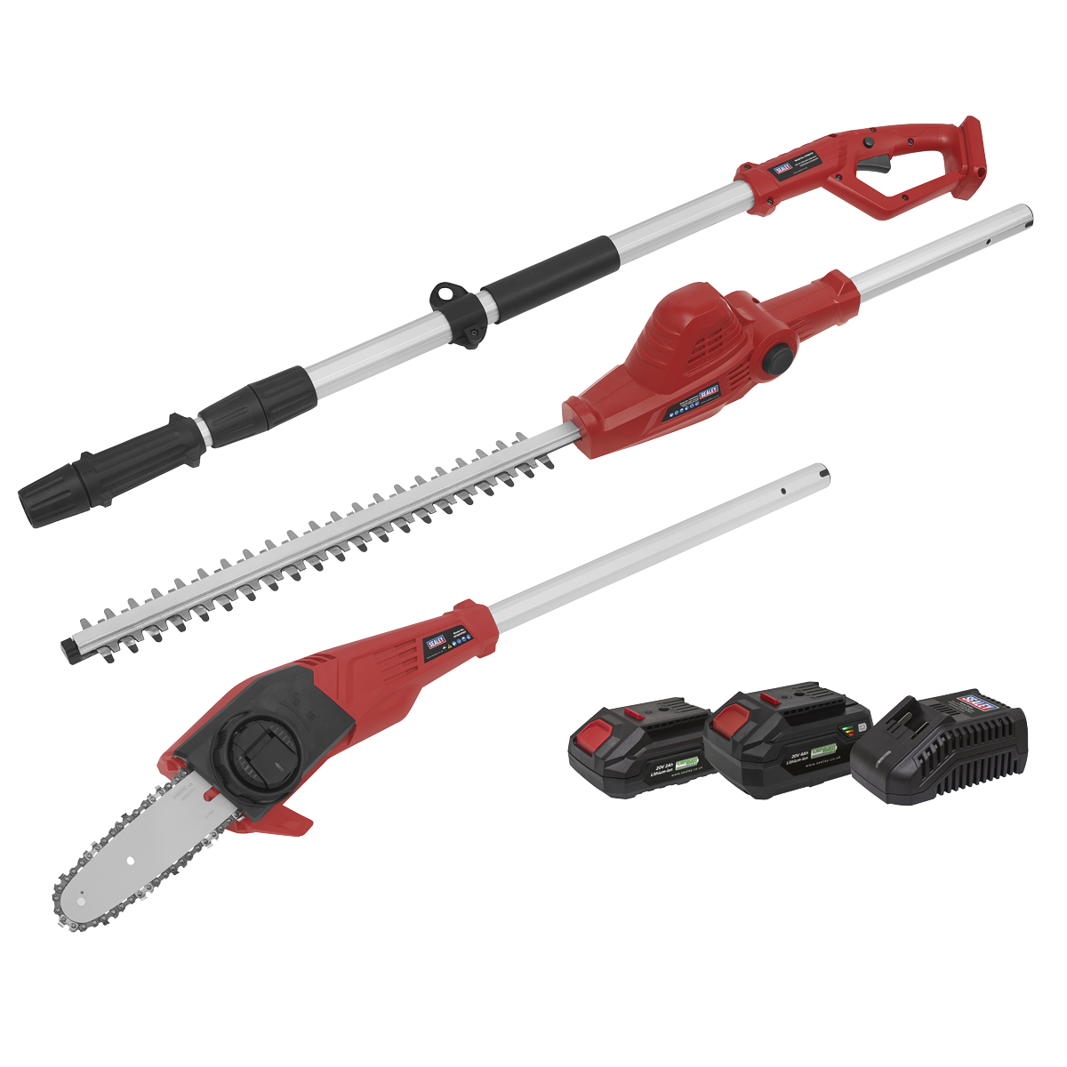 SV20 Series Cordless Telescopic Hedge Trimmer & Chainsaw Kit 20V - 2 Batteries