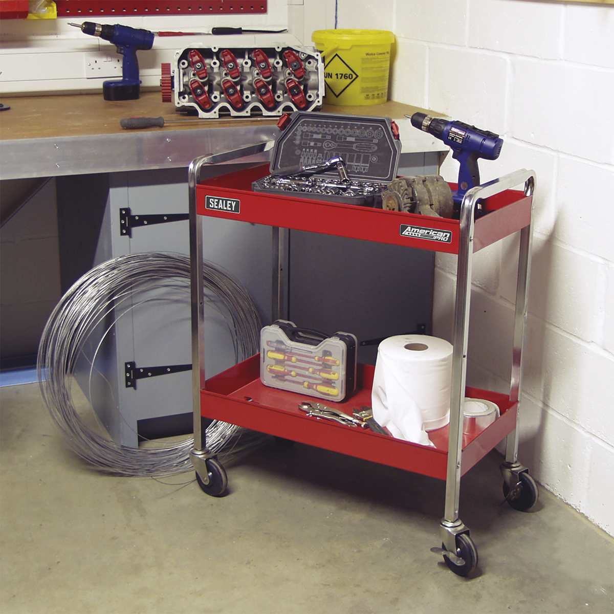 American PRO® Heavy-Duty Workshop Trolley, 2-Level (CX102)