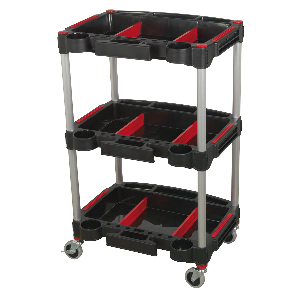 Composite Workshop Trolley with Parts Storage, 3-Level (CX313)