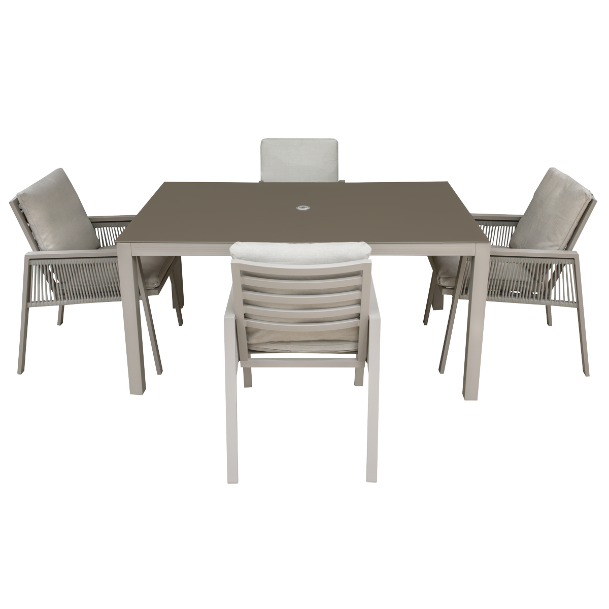 Dellonda Fusion Outdoor Dining Set 5pc