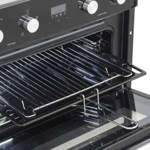 Baridi 90cm Built-In Double Oven, 88L Capacity, Energy Rating A - Black