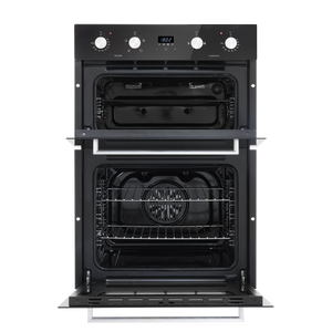 Baridi 90cm Built-In Double Oven, 88L Capacity, Energy Rating A - Black