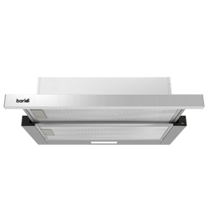 Baridi Telescopic Cooker Hood with Aluminium Filters 60cm - Stainless Steel