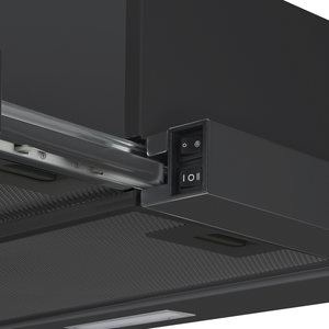 Baridi Telescopic Cooker Hood with Aluminium Filters 60cm - Black