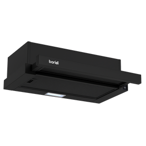 Baridi Telescopic Cooker Hood with Aluminium Filters 60cm - Black
