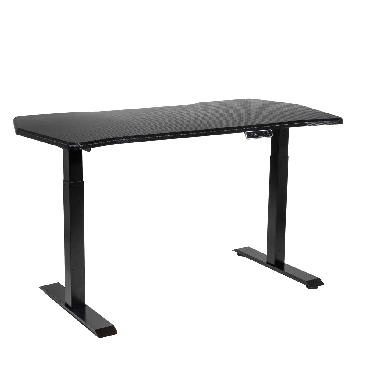 Dellonda Dual Motor Height-Adjustable Desk, 140 x 70cm, Carbon Fibre Desktop (DH35)
