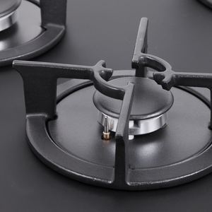 Baridi 90cm Gas Hob Matt Black 5 Burners Cast Iron Supports & Auto Ignition 10.4kW