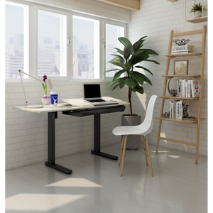 Dellonda Single Motor Ultra-Quiet Electric Adjustable Drawing Table with 40° Tilt, Drawer & Side Table