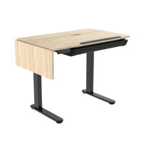 Dellonda Single Motor Ultra-Quiet Electric Adjustable Drawing Table with 40° Tilt, Drawer & Side Table
