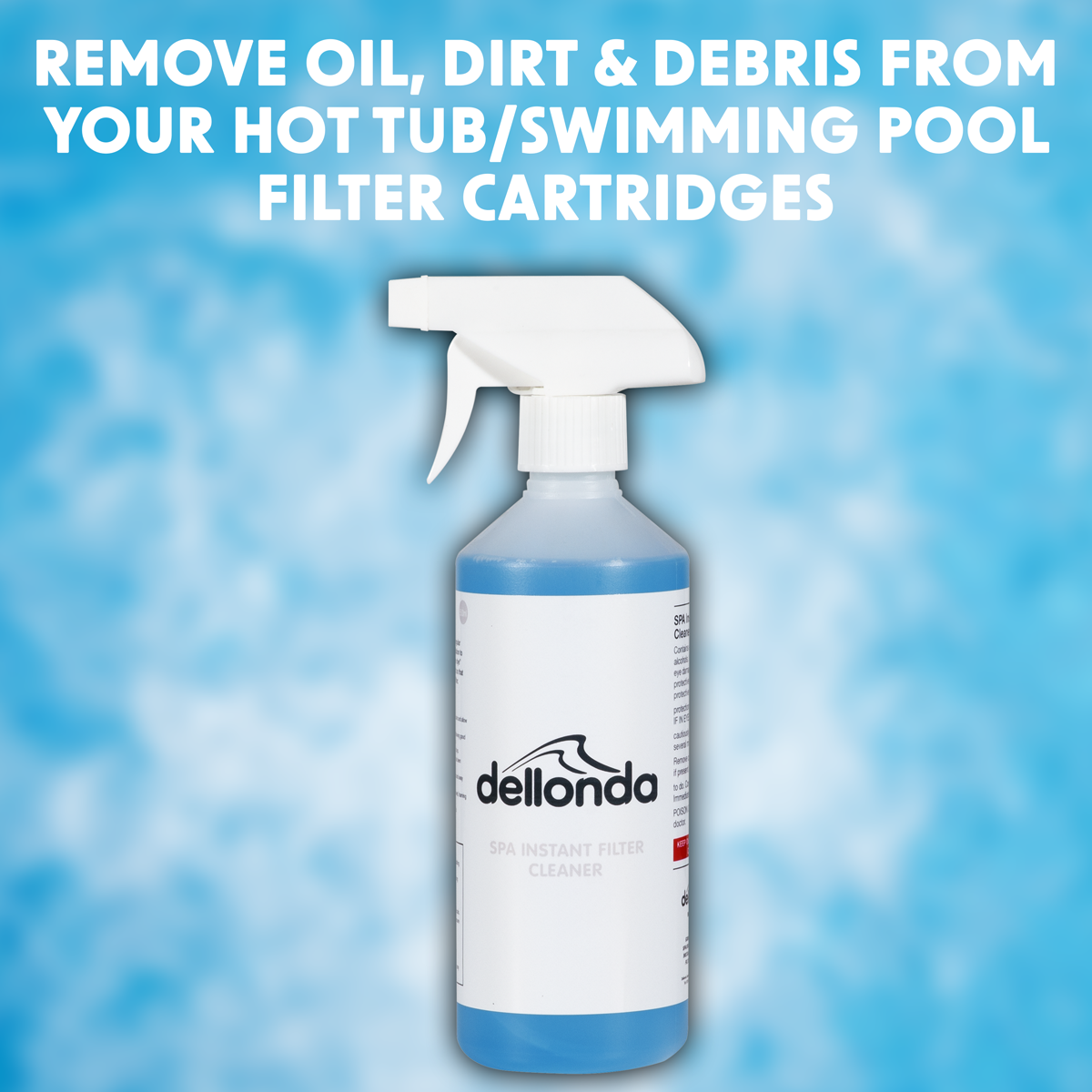 Dellonda Hot Tub/Spa/Pool Instant Cartridge Filter Cleaner 500ml (DL61)