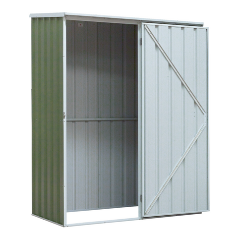 Dellonda Galvanized Steel Outdoor Storage Shed 5ft x 2ft - Green