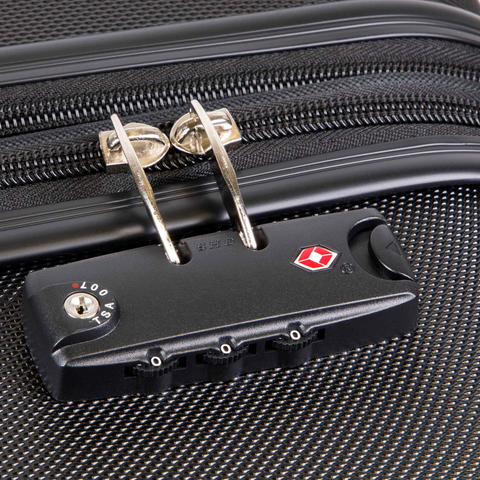 Dellonda 3-Piece Lightweight ABS Luggage Set with TSA Lock - A