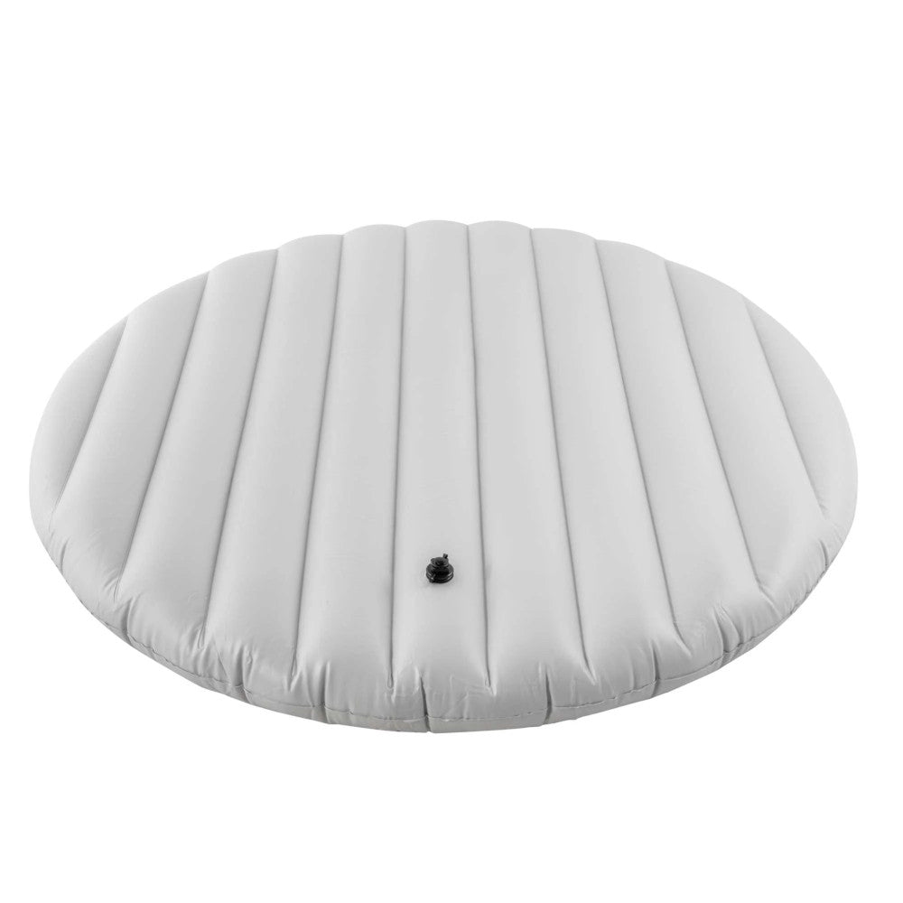 Dellonda DL30 Inflatable Round Outdoor Hot Tub Bubble Jet Spa Retaining Lid, 4-6 Person Capacity, White