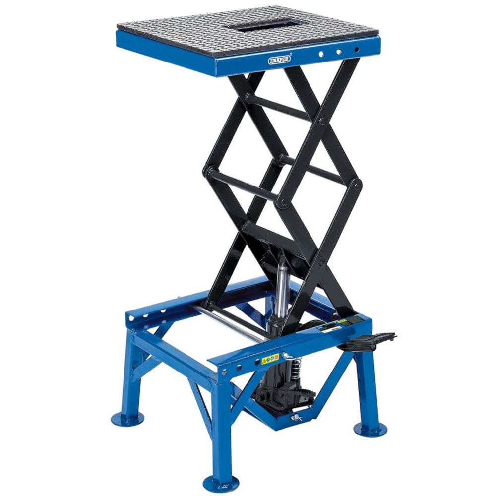 Draper 70212 Hydraulic Motorcycle Bike Scissor Support Stand 135kg Capacity