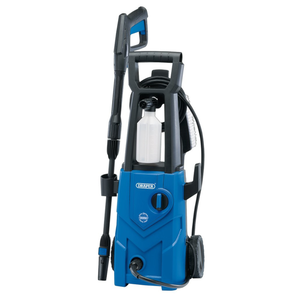Draper 98676 Pressure Washer Car Patio Garden Jet Cleaner, 135bar, 1600W 230V, Blue