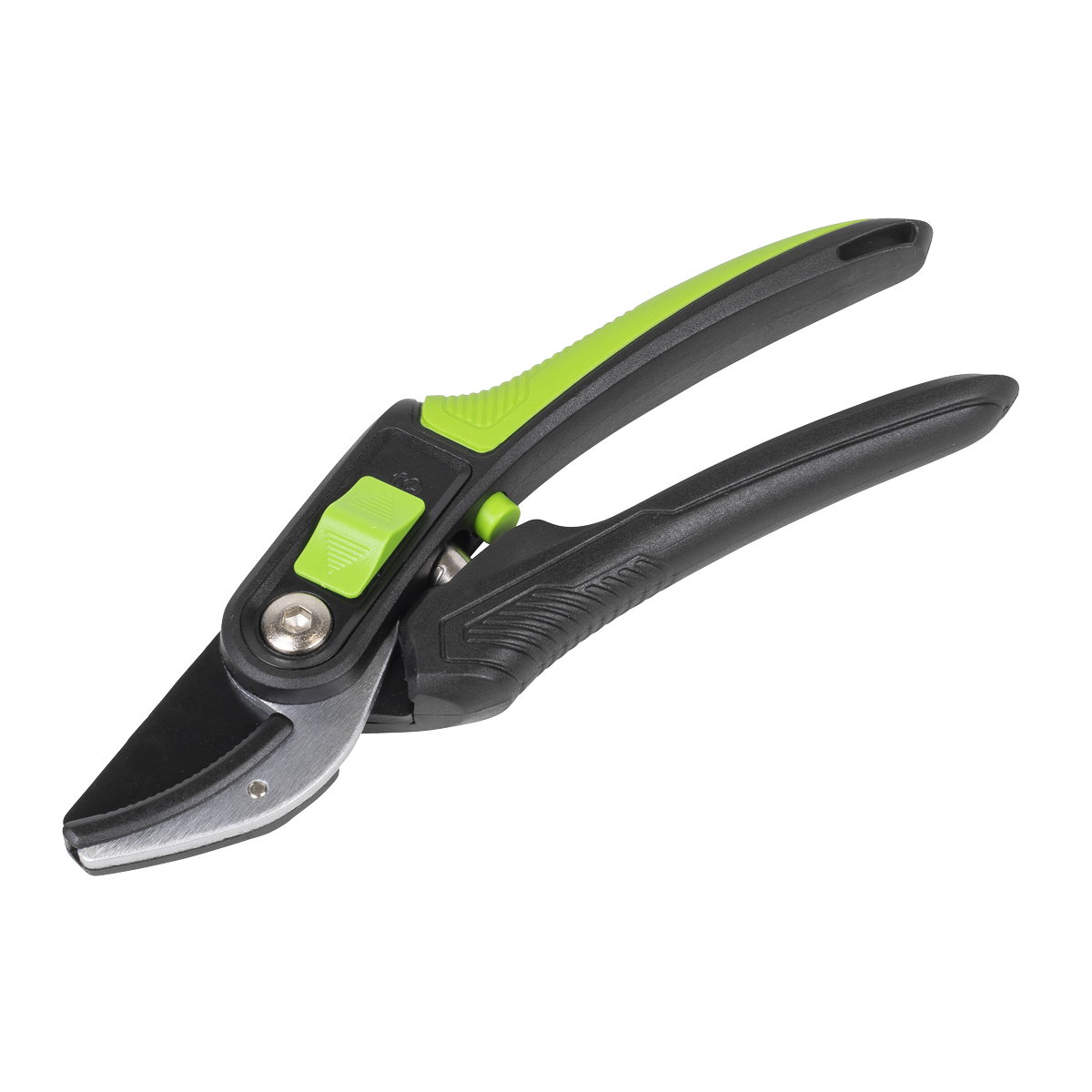 Anvil Secateurs with Soft Grip Handle, 3-Stage Safety Lock & Carbon Steel Blade, 220mm