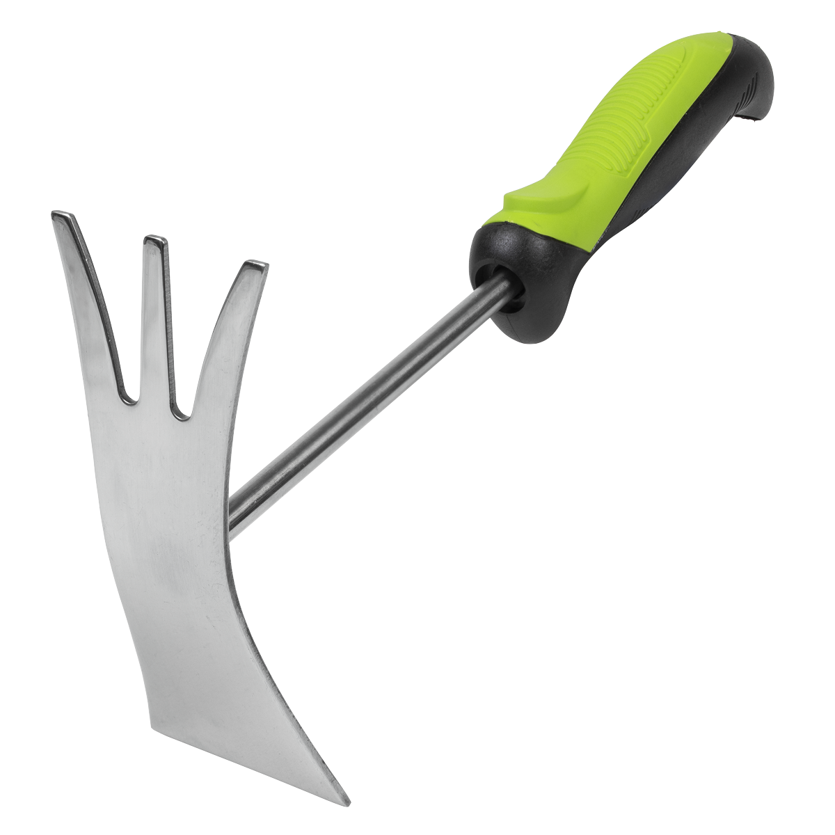 2-In-1 Garden Hand Tool with Soft Grip Handle & Stainless Steel Tines/Blade