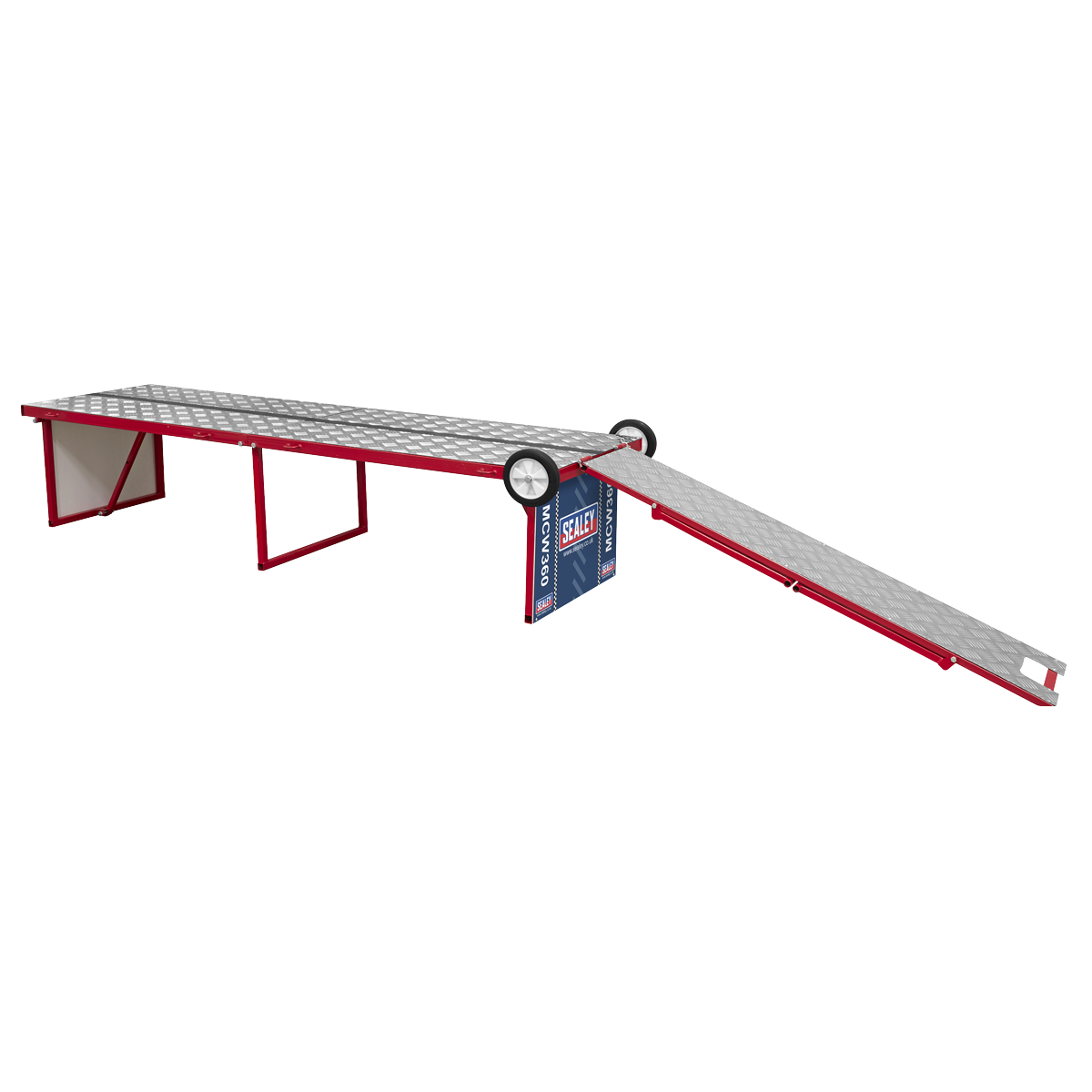 Folding Motorcycle Workbench with Ramp 360kg Capacity