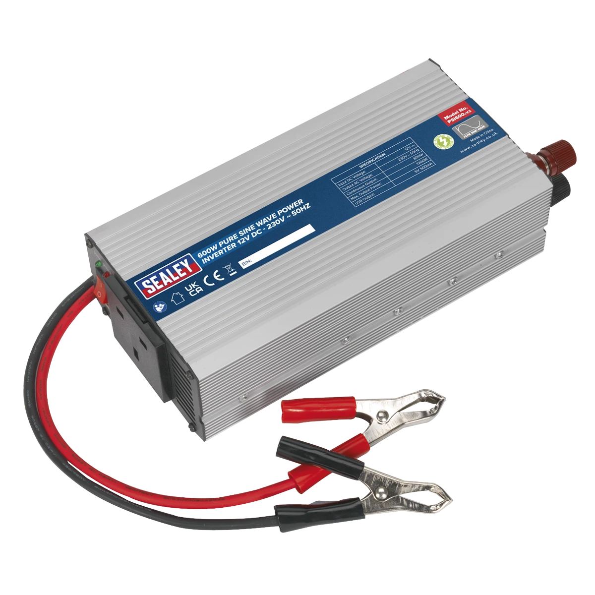 Pure Sine Wave Power Inverter 600W 12V