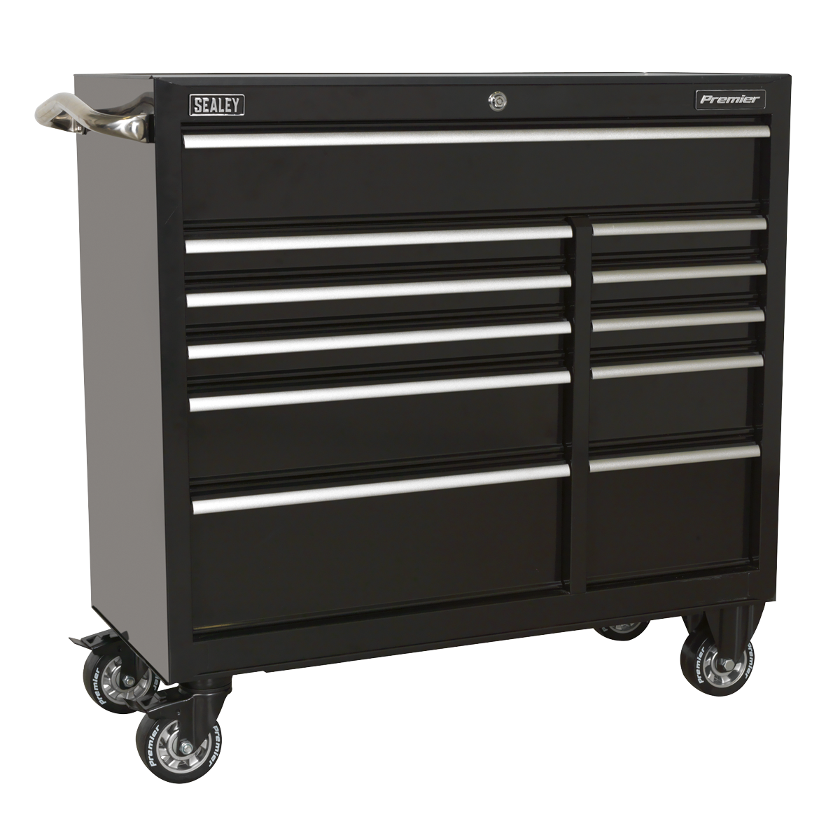 Premier™ Heavy-Duty Extra-Wide Rollcab 11 Drawer 1055mm - Black