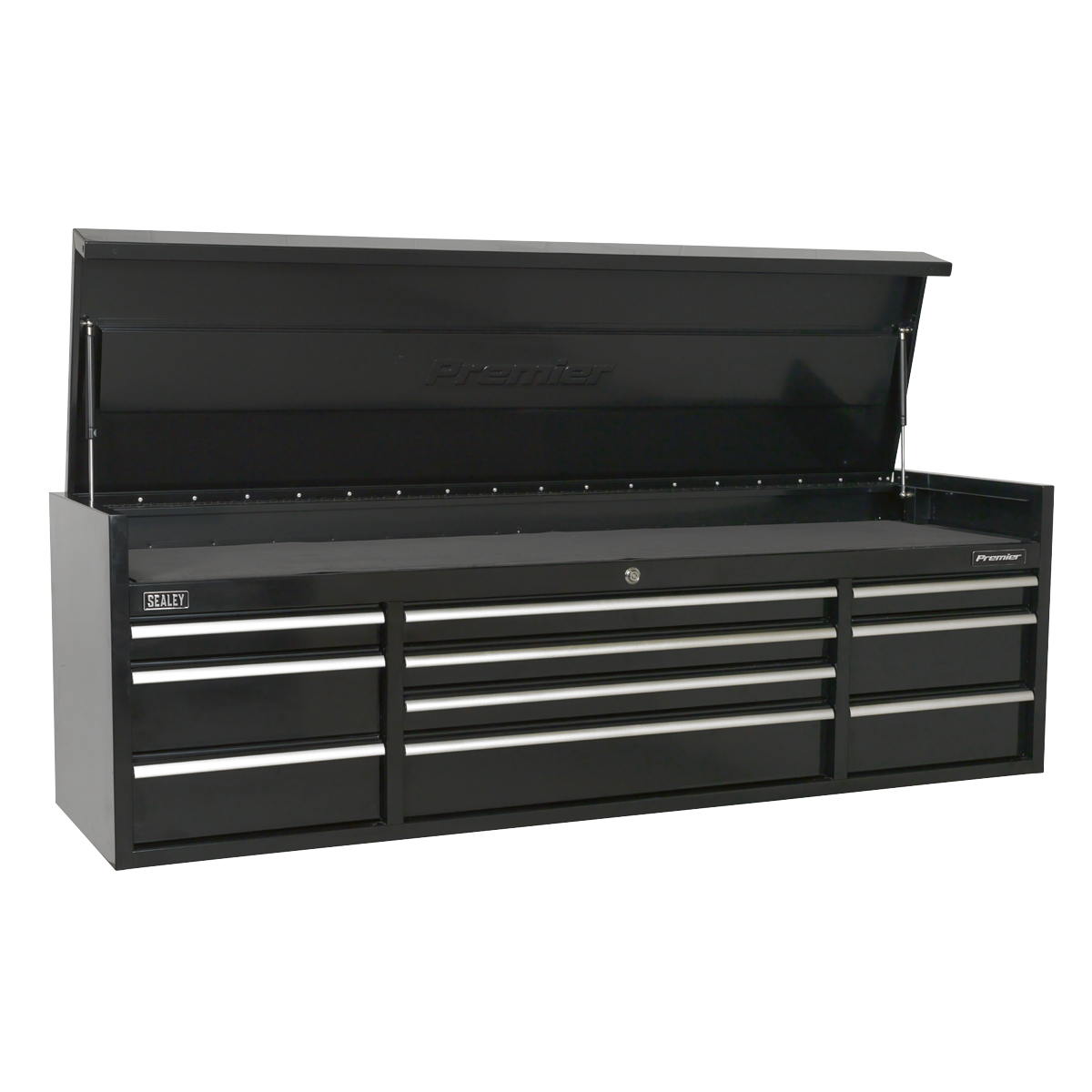 Premier™ Heavy-Duty Extra-Wide Topchest 10 Drawer 1830mm - Black